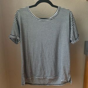 Black and white striped short sleeve